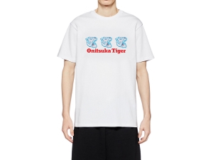 Onitsuka Tiger Grafiką Tee Białe | 230176LRP