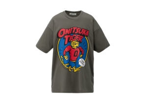 Onitsuka Tiger Grafiką Tee Ciemny Szare | 125706POB