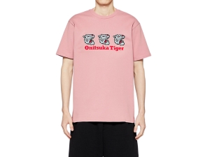 Onitsuka Tiger Grafiką Tee Głęboka Różowe | 426507GBI