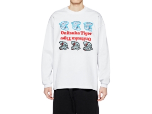 Onitsuka Tiger Ls Grafiką Tee Białe | 481673ZVA