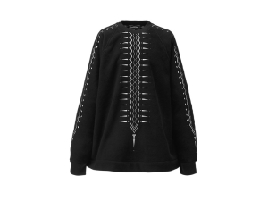 Onitsuka Tiger Oversized Top Czarne Białe | 138927CIF
