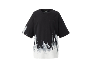 Onitsuka Tiger Ss Grafiką Tee Czarne Białe | 125048JPH
