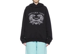 Onitsuka Tiger Sweat Hoodie Czarne | 754360JYZ